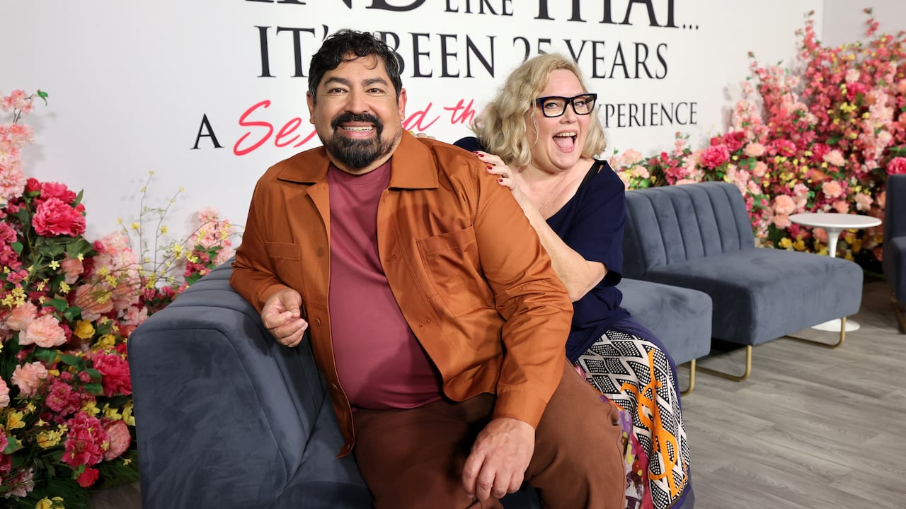 NEW YORK, NEW YORK - JUNE 08: Danny Santiago and Molly Rogers attend the "'And Just Like That…It's Been 25 Years, A Sex And The City Experience' Presented By Max" on June 08, 2023 in New York City. (Photo by Cindy Ord/Getty Images for Max® )