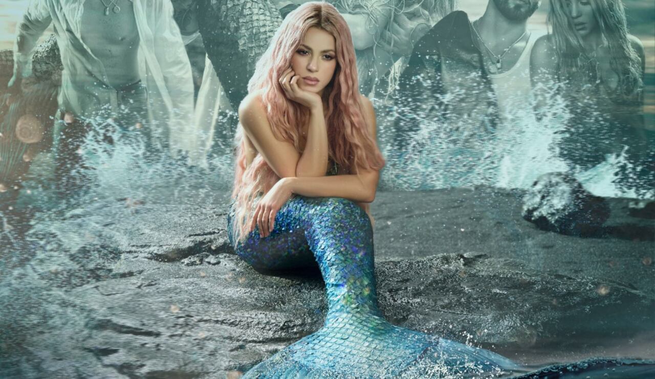 'Copa vacía', la nueva canción de Shakira, tendrá un videoclip inspirado en el mundo de las sirenas. Foto: Twitter @shakira.