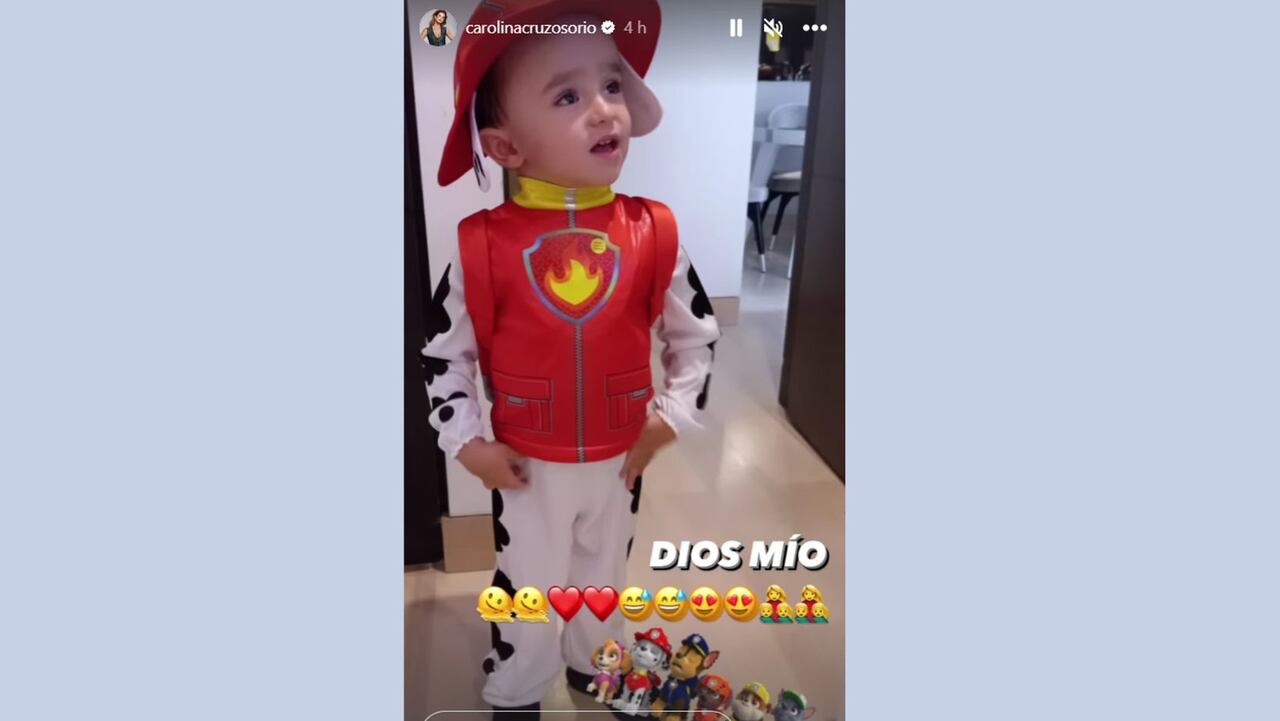 Salvador, el hijo de Carolina Cruz ya está listo para celebrar Halloween
Historias Instagram Carolina Cruz