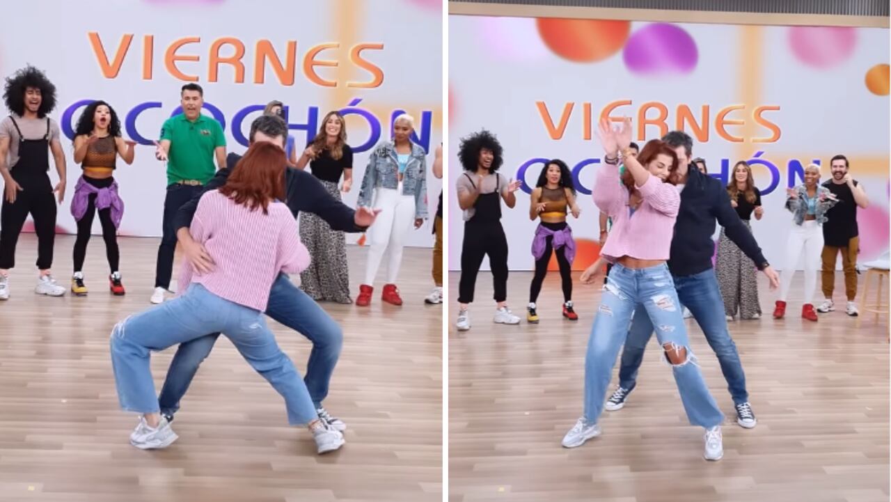 Carolina Cruz lo dio todo en sensual baile a Ivan Lalinde; se entrepiernaron en Día a Día
