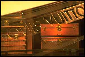 (Original Caption) Louis Vuitton's famous suitcases. (Photo by Philippe Lesage/Sygma via Getty Images)