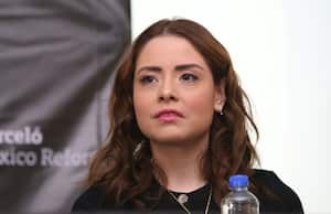 MEXICO CITY, MEXICO - MARCH 10: Maryfer Centeno looks on during a press conference at Barceló Reforma Hotel on March 10, 2020 in Mexico City, Mexico. (Photo by Adrián Monroy/Medios y Media/Getty Images)