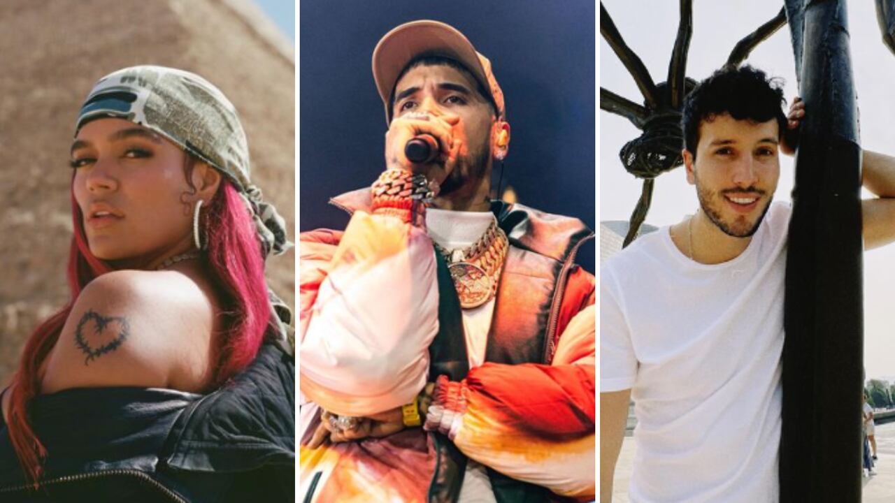 Karol G, Anuel AA, Sebastián Yatra