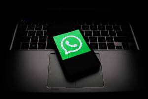 WhatsApp logo displayed on a phone screen is seen in this illustration photo taken on October 21, 2020 in Krakow, Poland. 
 (Photo Illustration by Jakub Porzycki/NurPhoto via Getty Images)